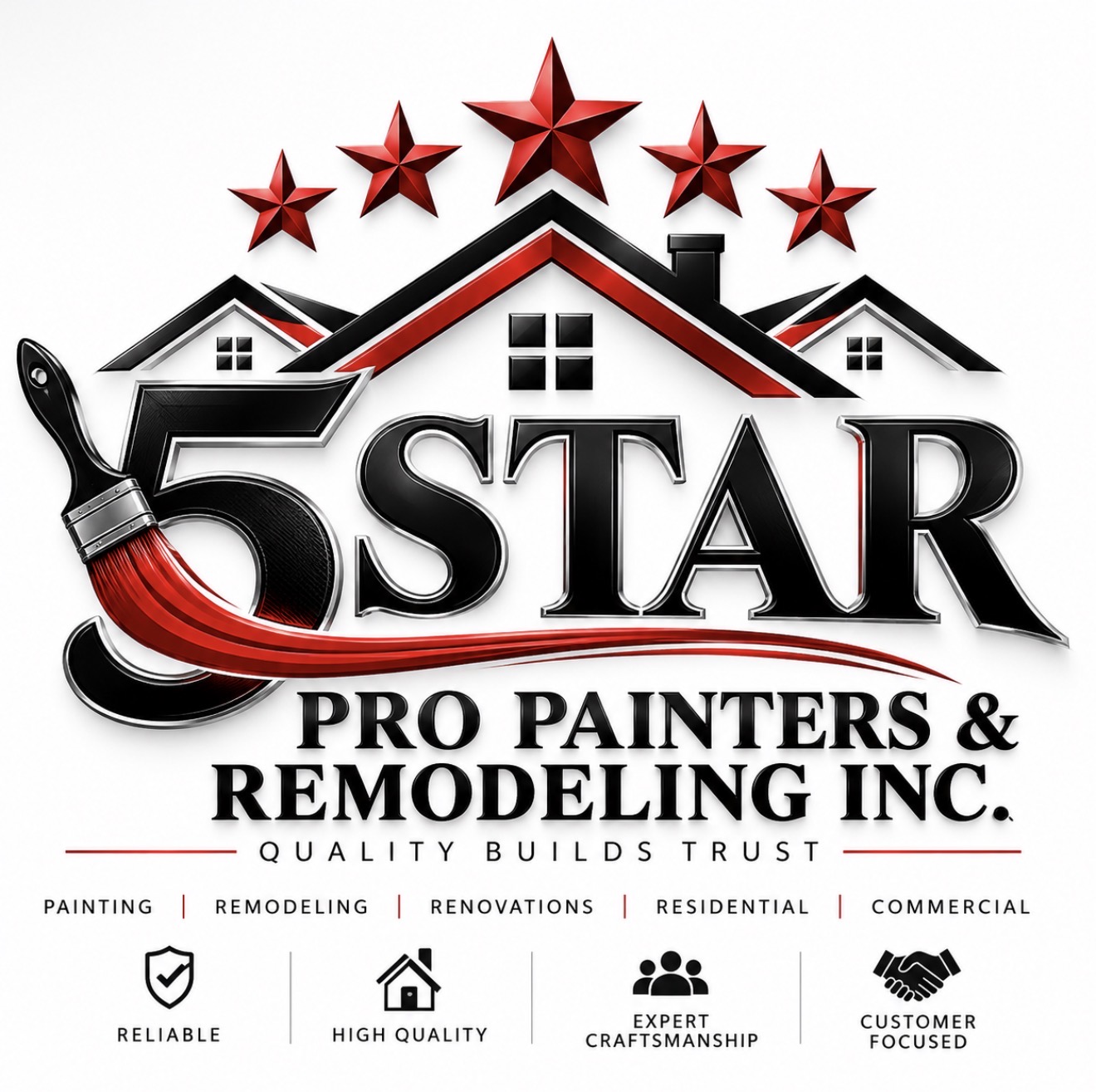 Original 5 Star Pro Painters and Remodeling Inc. logo